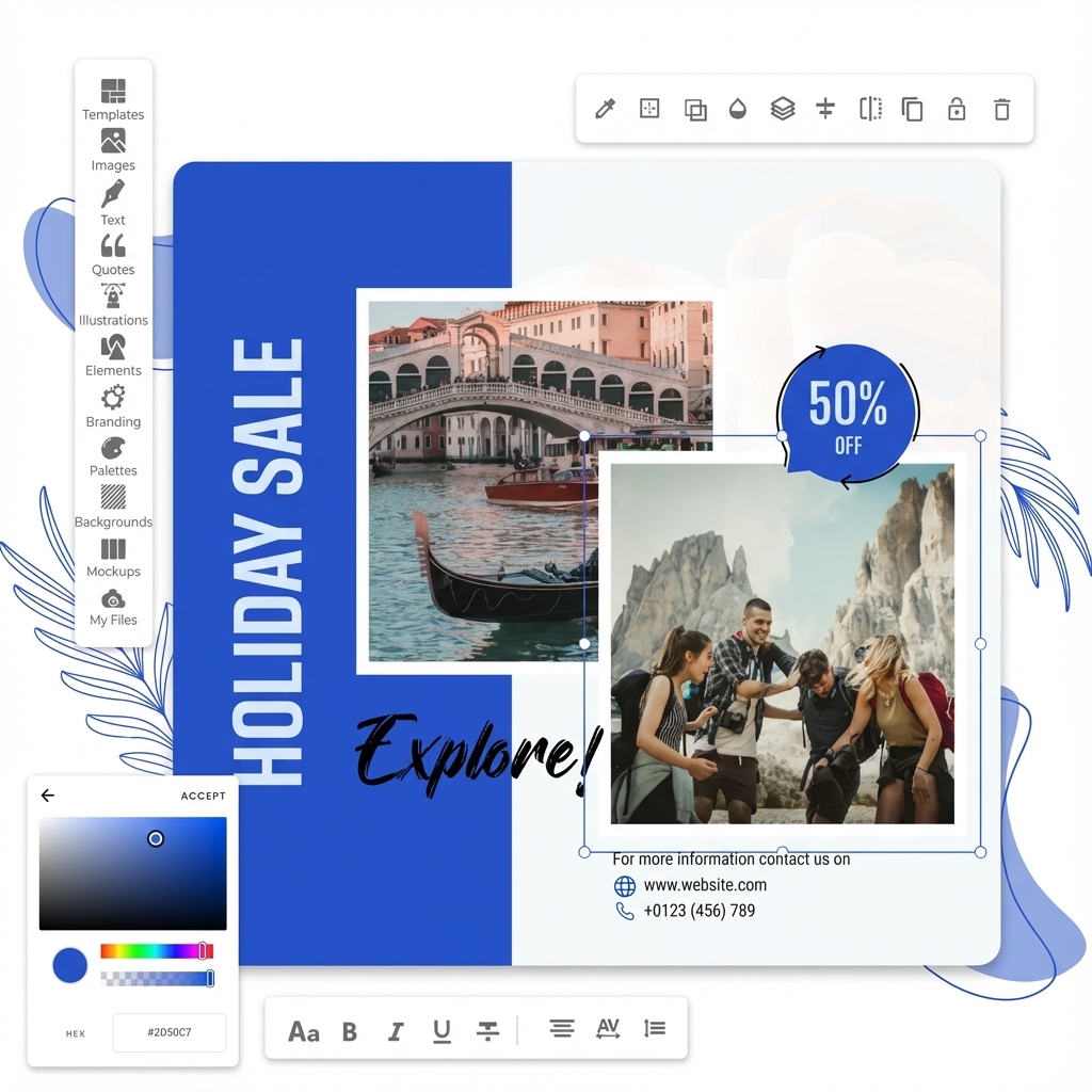 Snapied Interface - Holiday Sale Example