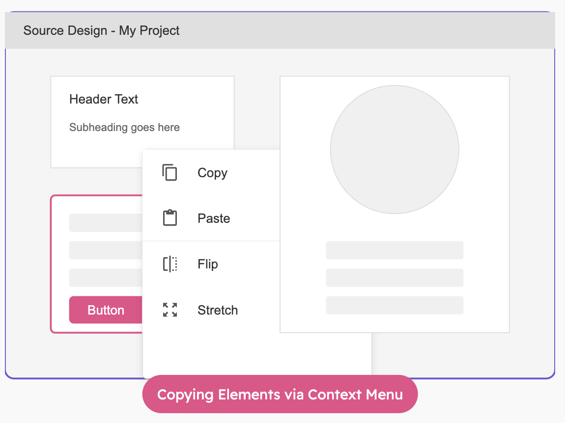 Copy Elements From One Design To Another