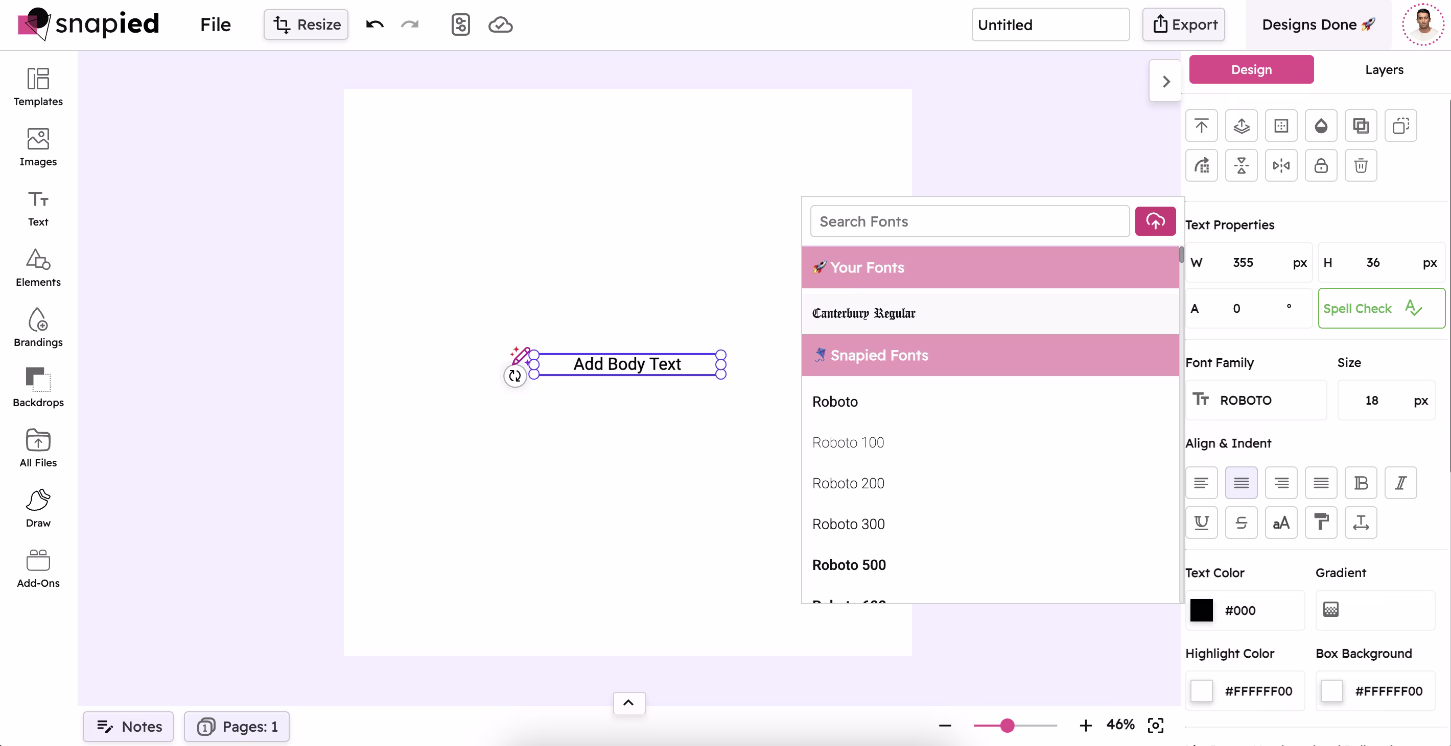 Upload Custom Fonts to Snapied